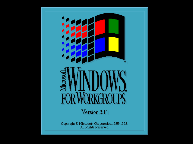 Pantalla de inicio del Windows 3.11 for Worksgroups